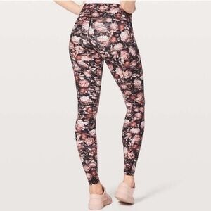 Lululemon peony multi pink Wunder Under Hi-Rise Tight leggings